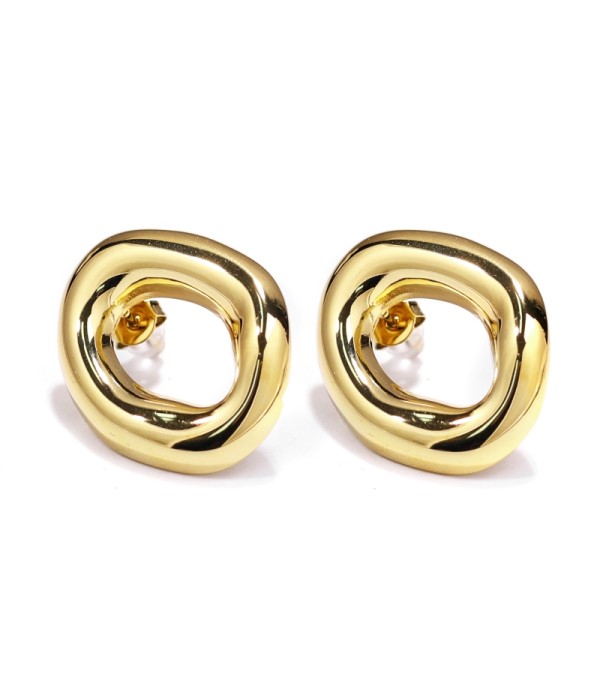 Pendientes de círculos irregulares pequeños