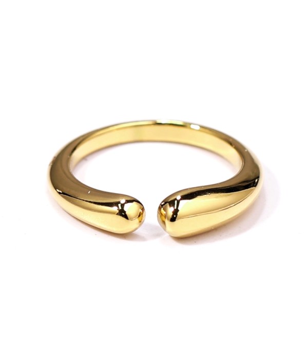 Anillo dorado de aro abierto liso