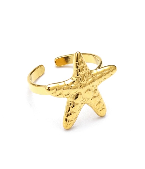 Anillo con estrella de mar