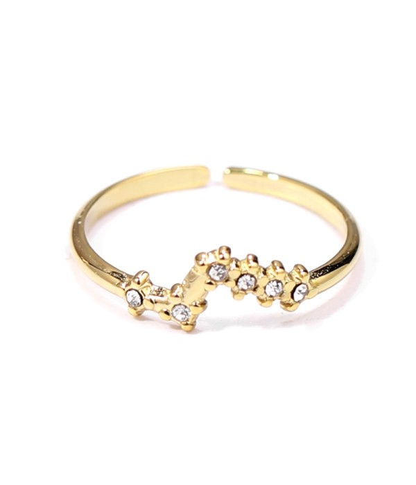 Anillo dorado con circonitas en forma de Osa Mayor