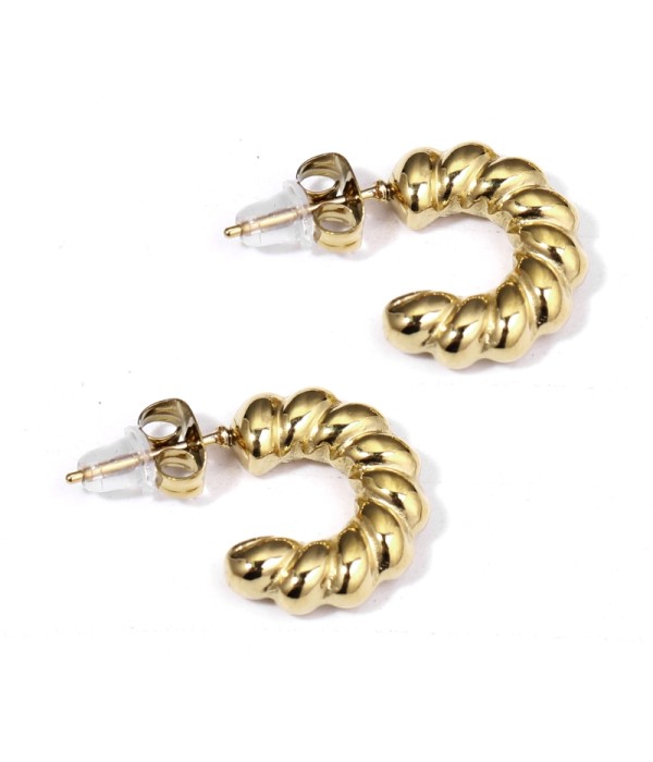 Pendientes de aro abierto trenzados