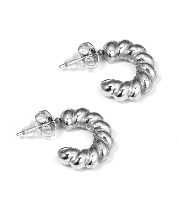 Pendientes de aro abierto trenzados