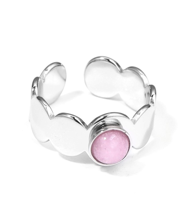 Anillo plateado con piedra