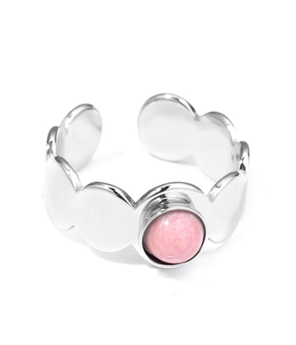 Anillo plateado con piedra