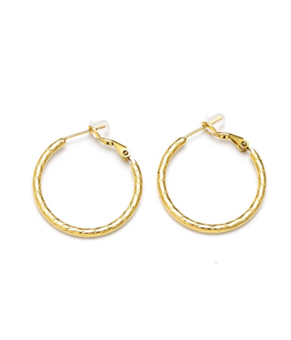 Pendientes de aro con patrón trenzado