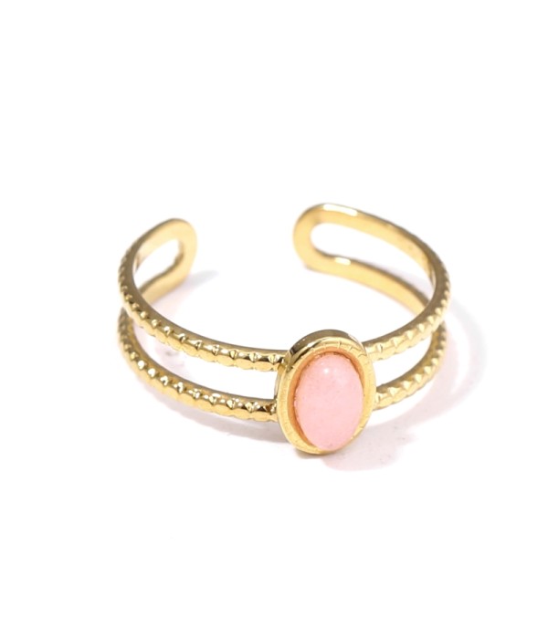 Anillo dorado con piedra