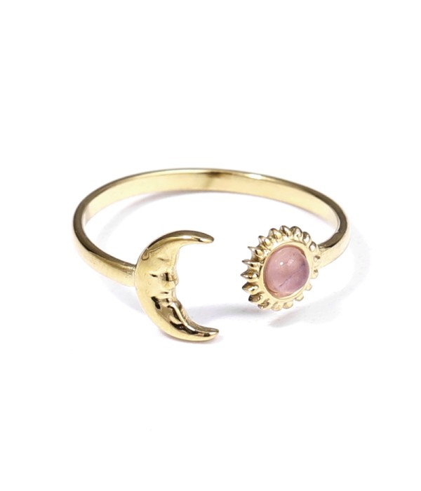 Anillo dorado con piedra