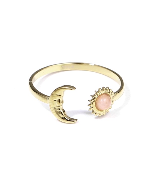 Anillo dorado con piedra