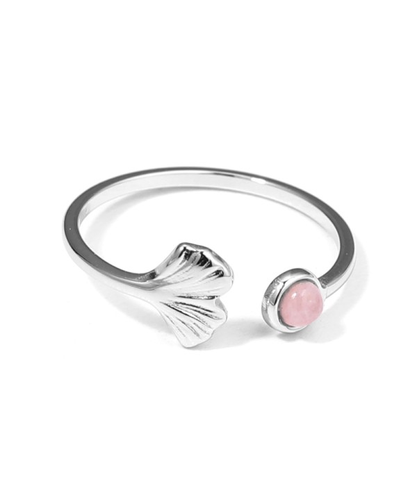 Anillo plateado con piedra