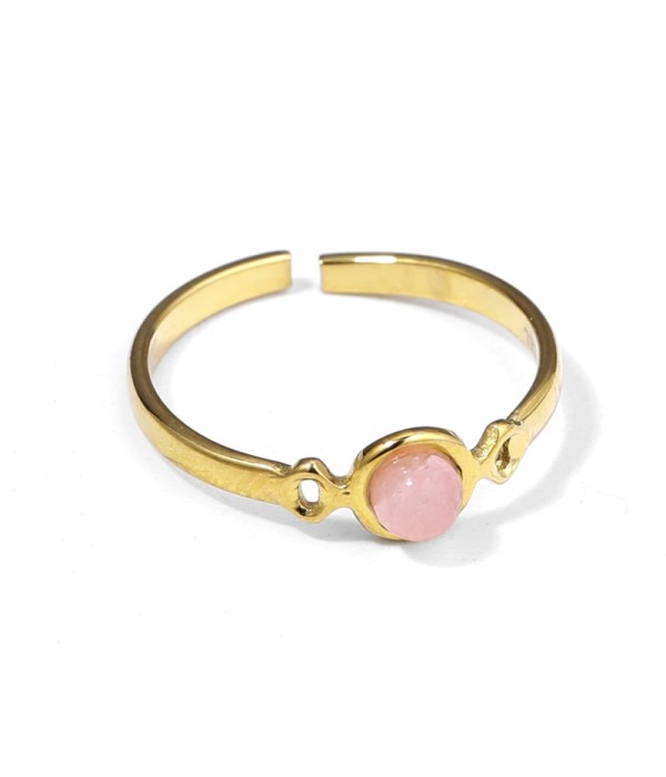 Anillo dorado con piedra