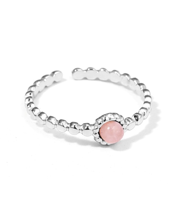 Anillo plateado con piedra