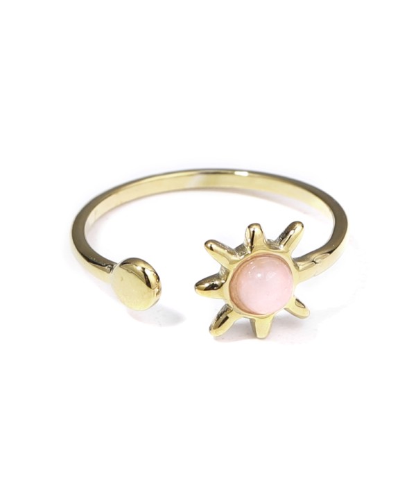 Anillo dorado con piedra