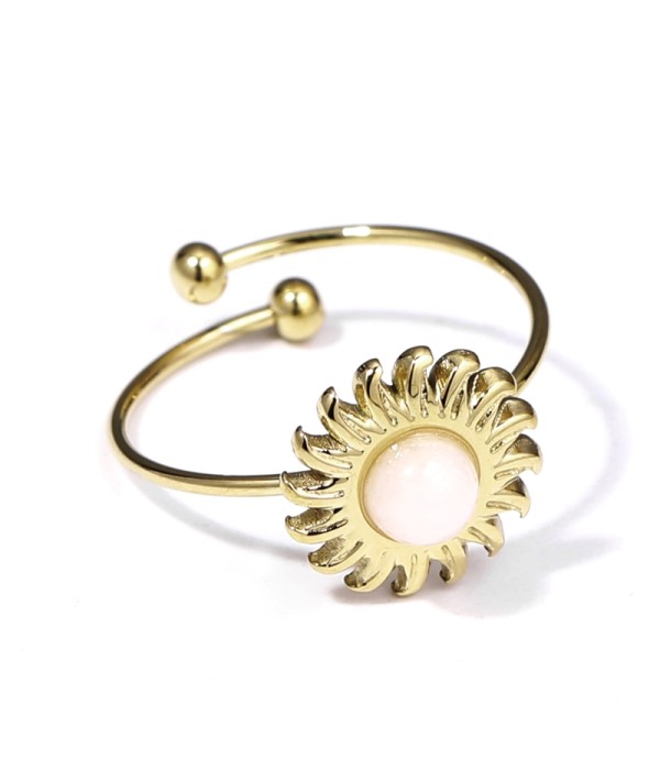 Anillo dorado con piedra