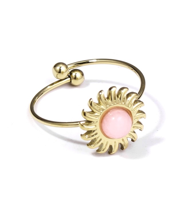 Anillo dorado con piedra