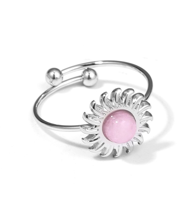 Anillo plateado con piedra