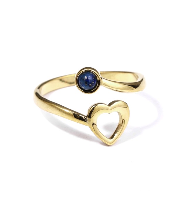 Anillo dorado con piedra