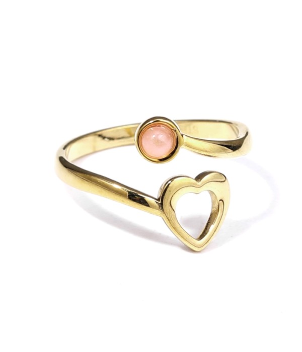 Anillo dorado con piedra