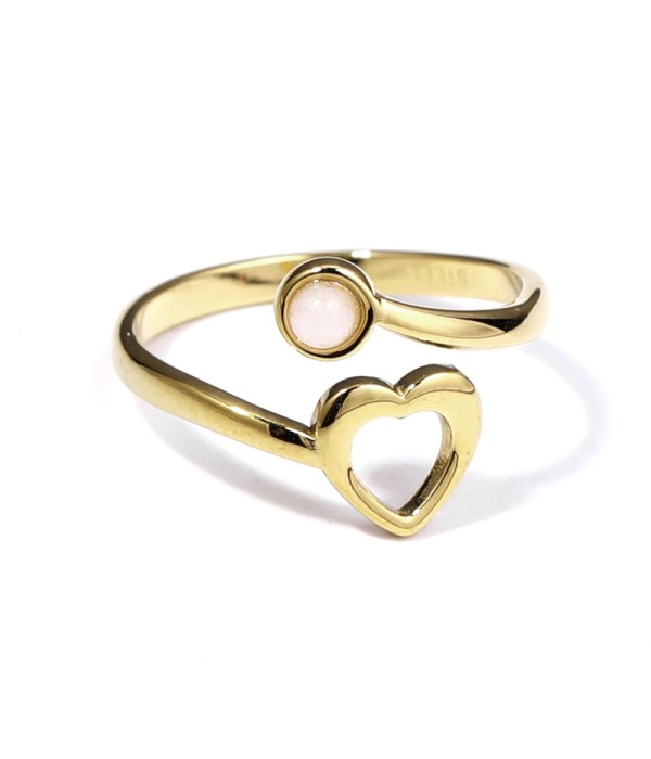 Anillo dorado con piedra