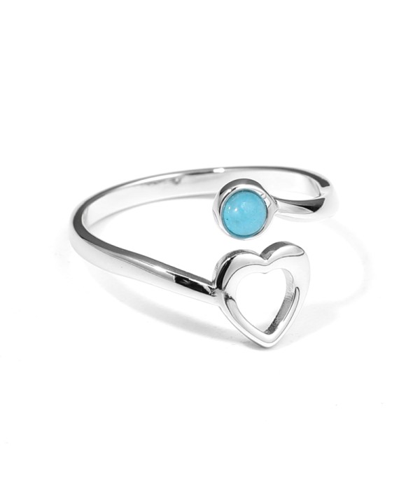 Anillo plateado con piedra