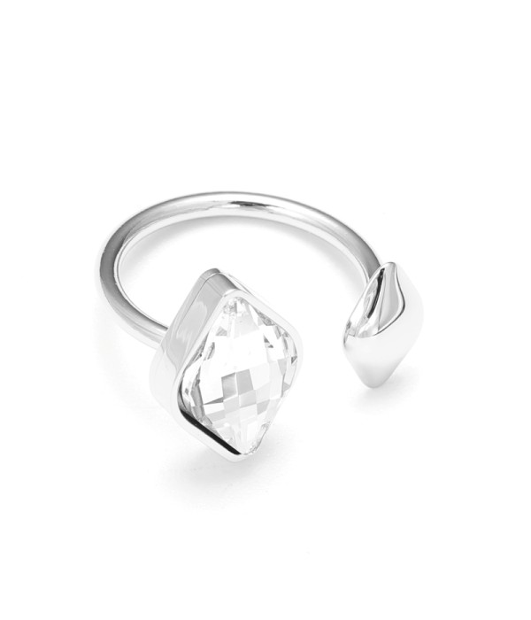 Anillo abierto con dos rombos