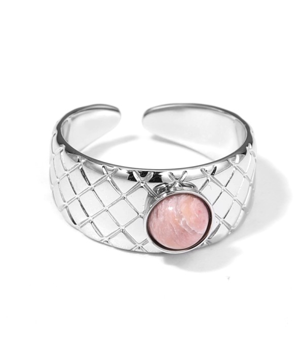 Anillo plateado con piedra