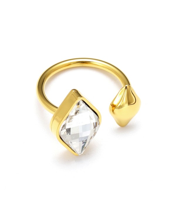 Anillo abierto con dos rombos