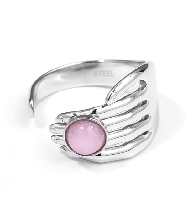 Anillo plateado con piedra