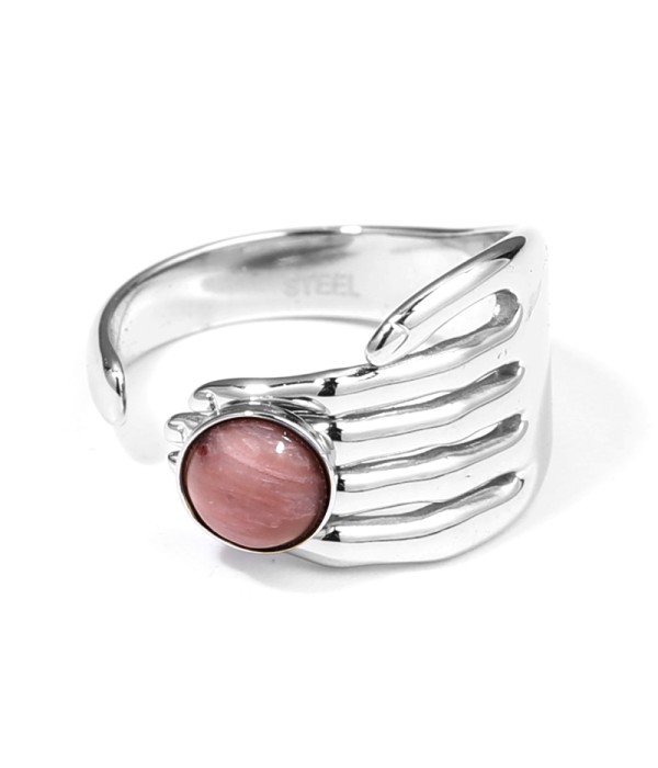 Anillo plateado con piedra