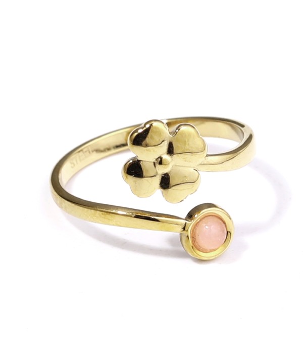 Anillo dorado con piedra