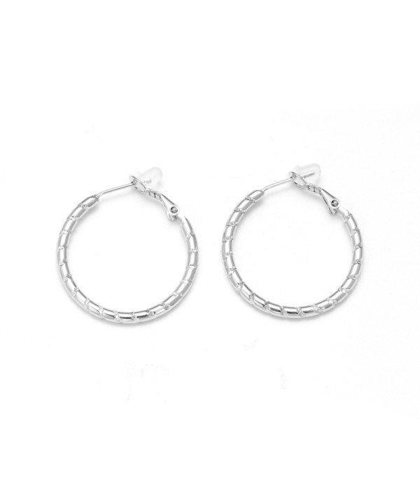 Pendientes de aro con padrón lineas verticales 2