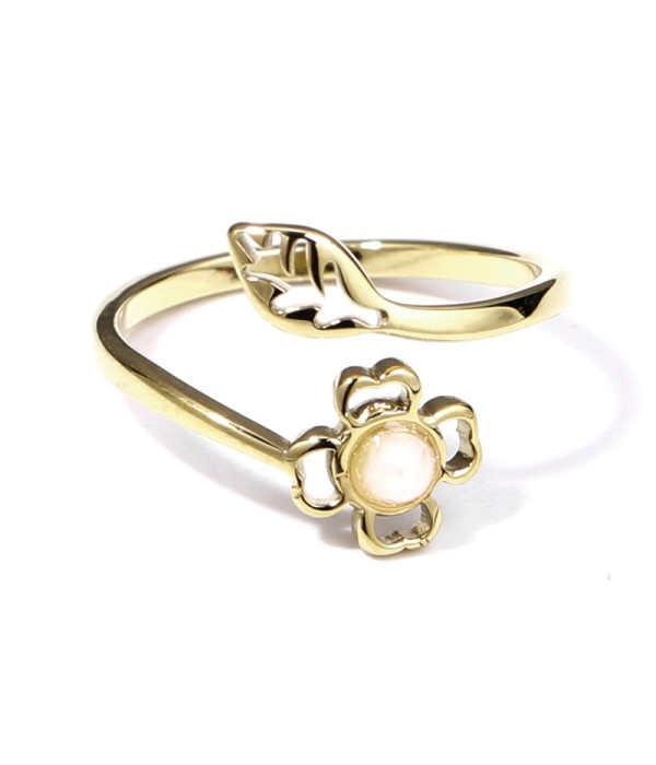 Anillo dorado con piedra