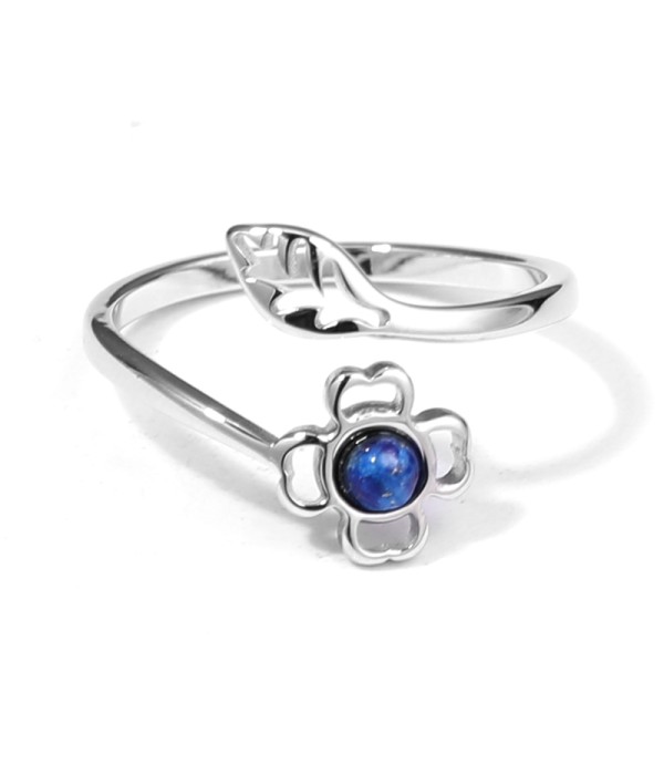 Anillo plateado con piedra