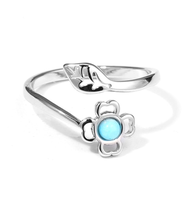 Anillo plateado con piedra