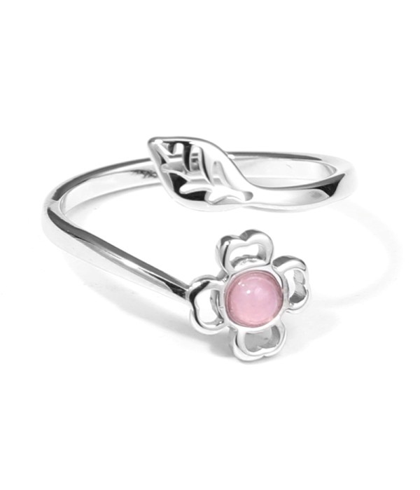 Anillo plateado con piedra