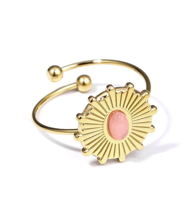 Anillo dorado con piedra