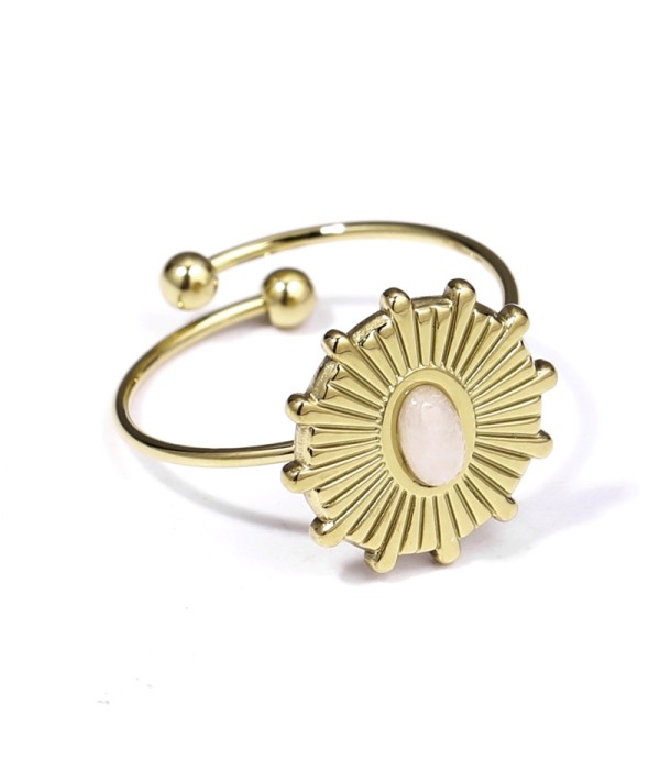 Anillo dorado con piedra