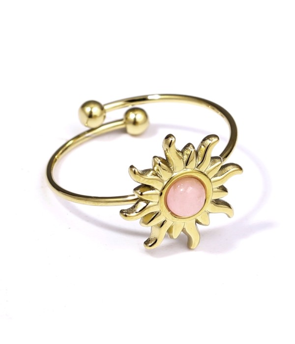 Anillo dorado con piedra