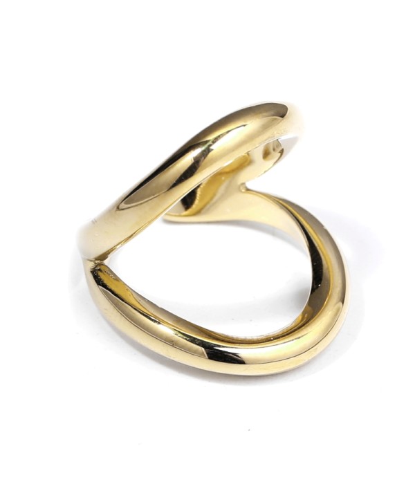 Anillo dorado curvado