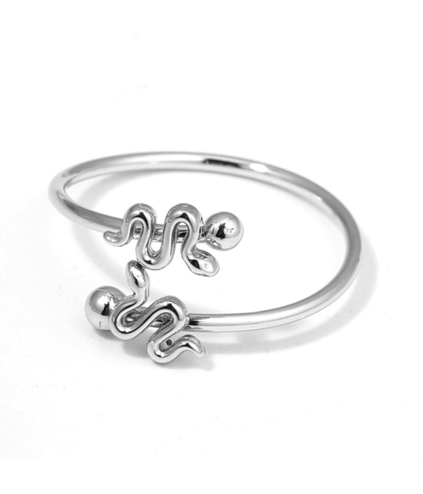Anillo abierto con diseño serpiente