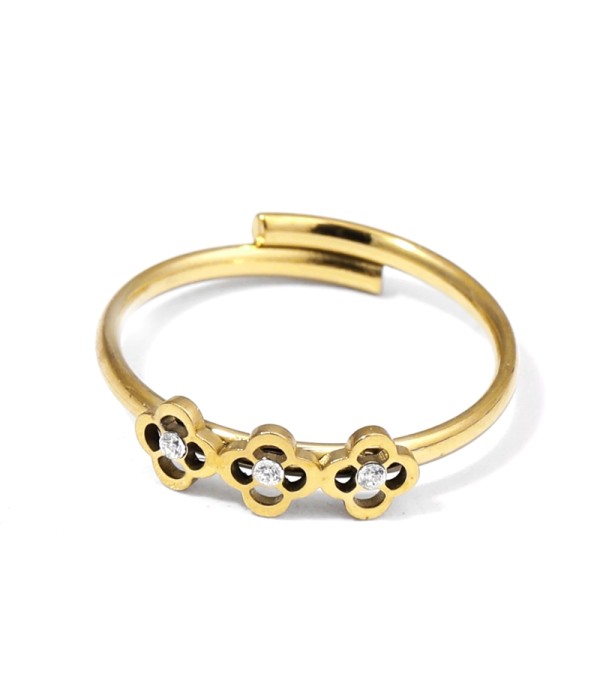 Anillo con eslabones de flores