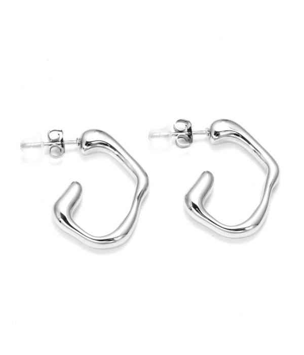 Pendientes de aro abierto forma G 2