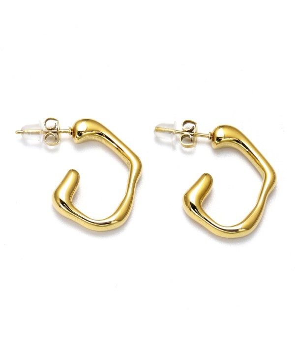 Pendientes de aro abierto forma G