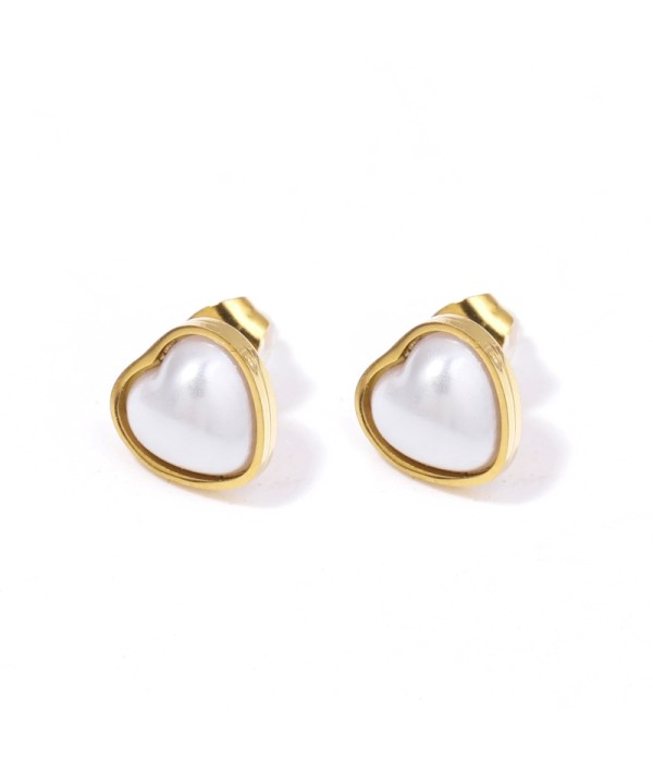 Pendientes dorados de perla