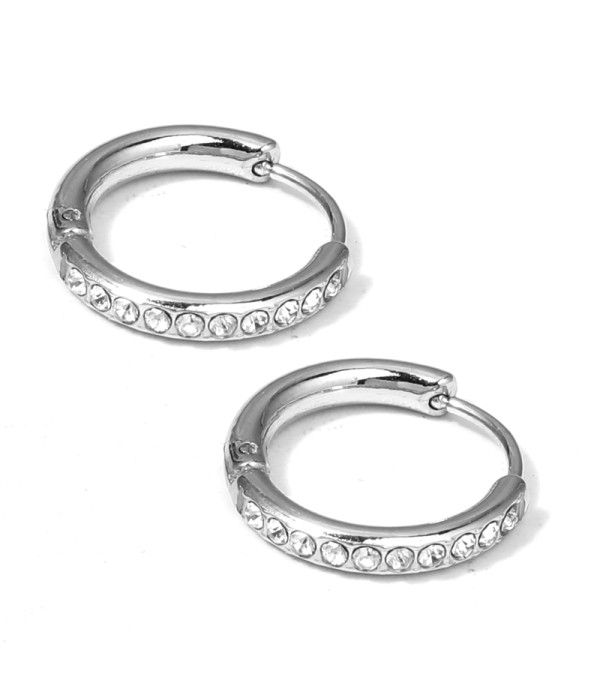 Pendientes de aro con circonitas 2