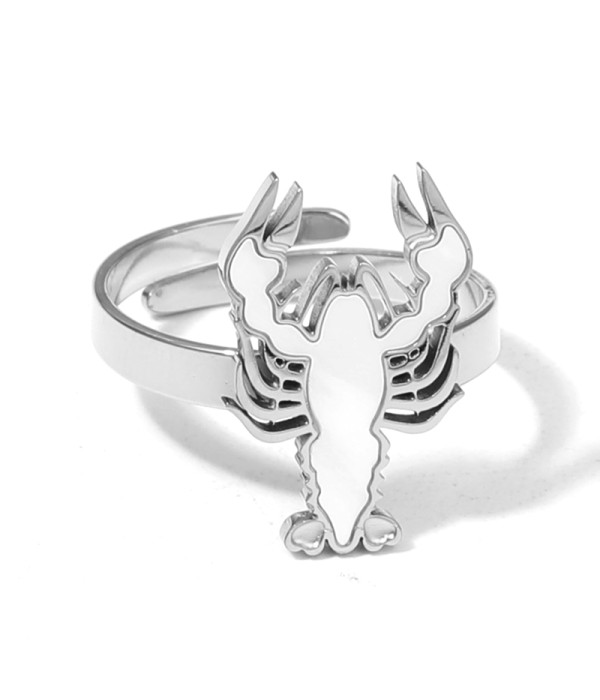 Anillo con langostino decorado con nácar 2