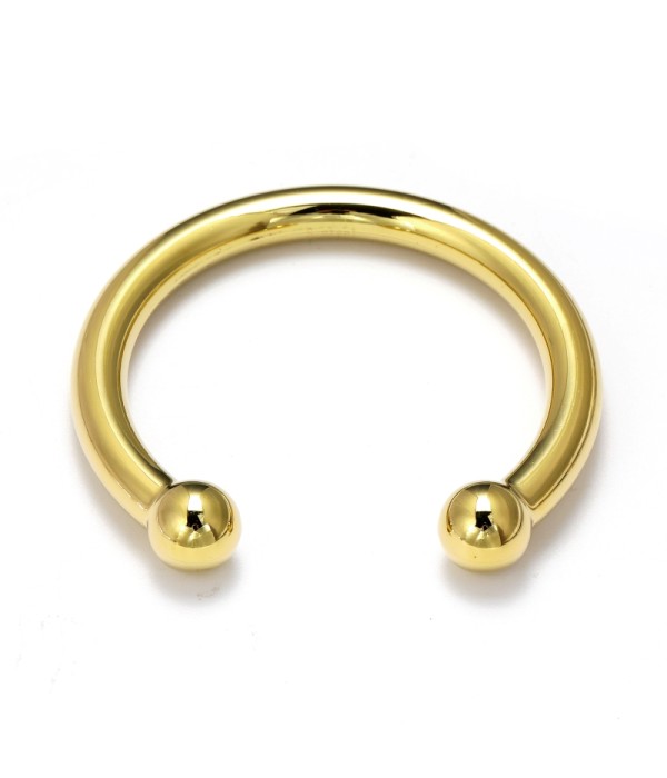 Pulsera rígida abierta dorada simple