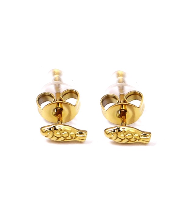 Pendientes dorados de pez