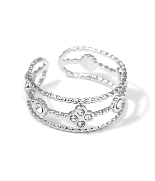 Anillo dorado con circonitas 2