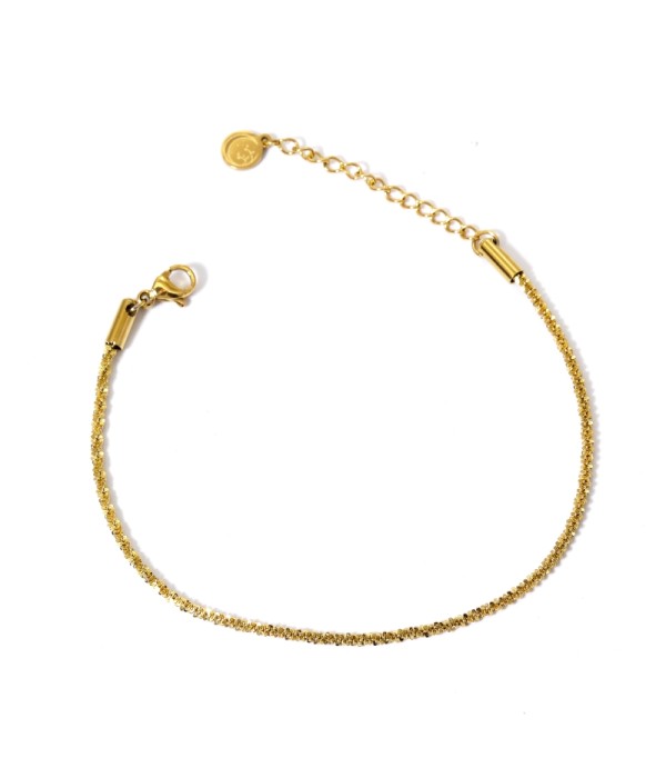 Pulsera dorada trenzada