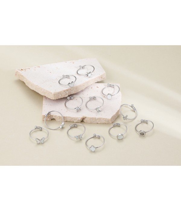 Conjunto de 12 anillos